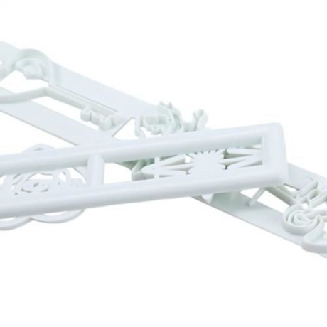 2PCS FONDANT LOVE HEART CAKE COOKIE MOLD DECORATING CUTTER (WHITE)