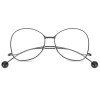 CASUAL OVERSIZE METAL FRAME UNISEX MYOPIA GLASSES (BLACK)