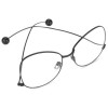 CASUAL OVERSIZE METAL FRAME UNISEX MYOPIA GLASSES (BLACK)