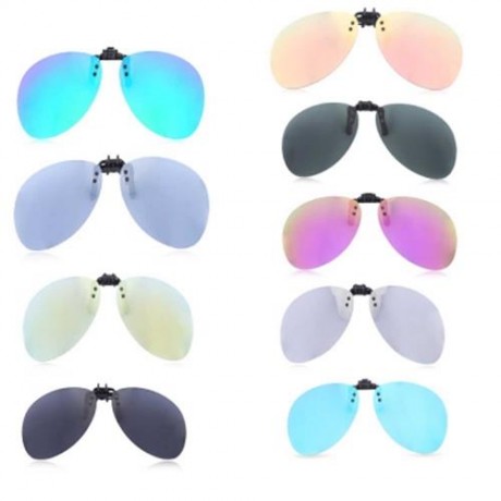 STYLISH COLOR COATED POLARIZED UNISEX SUNGLASSES CLIP (GRAY)