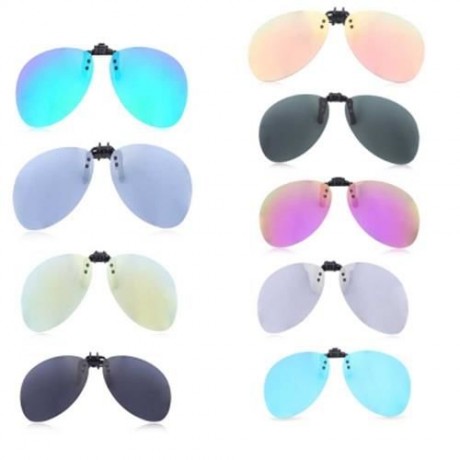 STYLISH COLOR COATED POLARIZED UNISEX SUNGLASSES CLIP (SHALLOW SILVER)