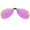 STYLISH COLOR COATED POLARIZED UNISEX SUNGLASSES CLIP (RED VIOLET)