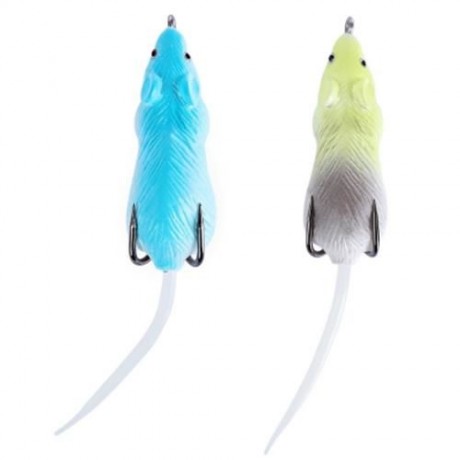 PROBEROS FR011 MOUSE SHAPE FISHING BAIT BIONIC LURE WITH HOOK (BLUE)