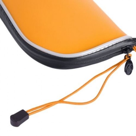 LEO WATER RESISTANT PORTABLE COLLAPSIBLE FISHING ROD BAG CASE WITH WIDE OPENING (YELLOW)
