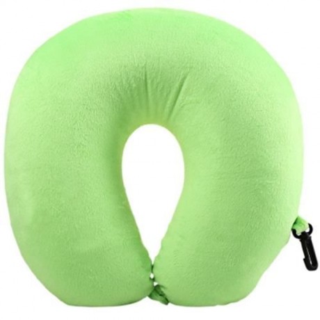 PORTABLE FRUIT U SHAPED PILLOW FOAM PARTICLES SOFT CUSHION FOR HOME TRAVEL (YELLOW)