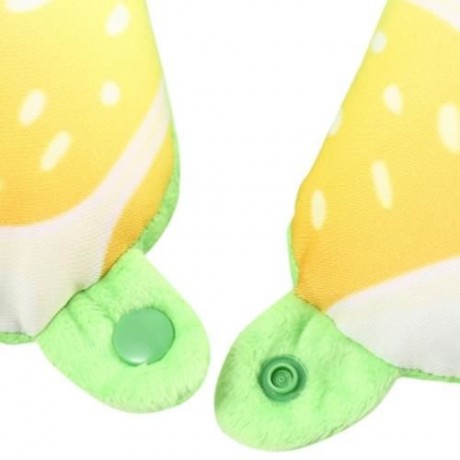 PORTABLE FRUIT U SHAPED PILLOW FOAM PARTICLES SOFT CUSHION FOR HOME TRAVEL (YELLOW)