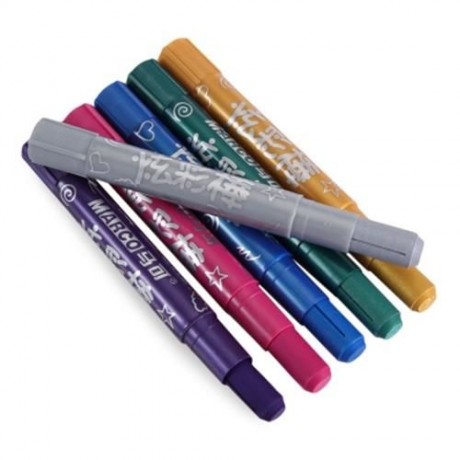 MARCO 2502 - 6CB 6 COLORS ROTATABLE OIL PAINTING STICK WATER WASHING METALLIC LUSTER (COLO