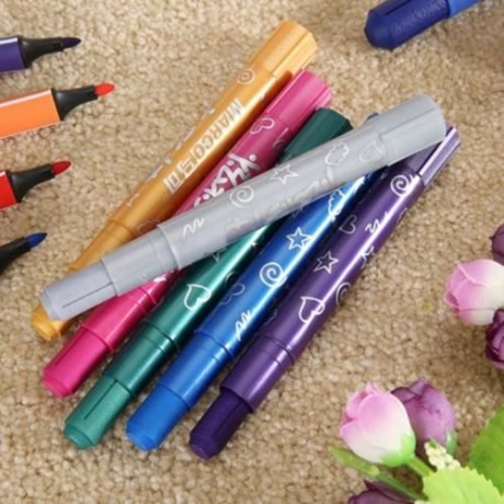 MARCO 2502 - 6CB 6 COLORS ROTATABLE OIL PAINTING STICK WATER WASHING METALLIC LUSTER (COLO