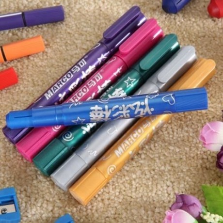 MARCO 2502 - 6CB 6 COLORS ROTATABLE OIL PAINTING STICK WATER WASHING METALLIC LUSTER (COLO