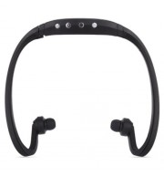 PORTABLE STEREO SPORT MP3 PLAYER SUPPORT TF CARD FM RADIO HEADPHONE (BLACK)