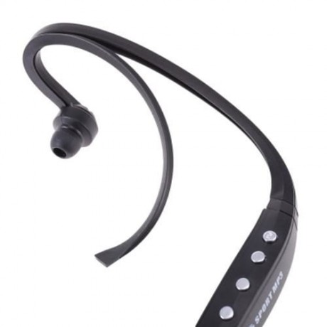 PORTABLE STEREO SPORT MP3 PLAYER SUPPORT TF CARD FM RADIO HEADPHONE (BLACK)