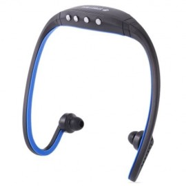 PORTABLE STEREO SPORT MP3 PLAYER SUPPORT TF CARD FM RADIO HEADPHONE (BLUE)