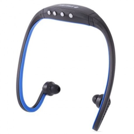 PORTABLE STEREO SPORT MP3 PLAYER SUPPORT TF CARD FM RADIO HEADPHONE (BLUE)