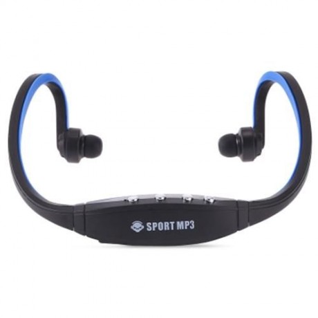 PORTABLE STEREO SPORT MP3 PLAYER SUPPORT TF CARD FM RADIO HEADPHONE (BLUE)