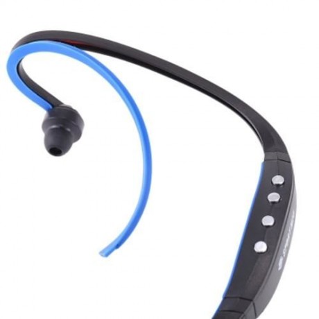 PORTABLE STEREO SPORT MP3 PLAYER SUPPORT TF CARD FM RADIO HEADPHONE (BLUE)