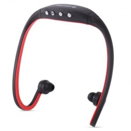 PORTABLE STEREO SPORT MP3 PLAYER SUPPORT TF CARD FM RADIO HEADPHONE (RED)