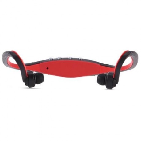 PORTABLE STEREO SPORT MP3 PLAYER SUPPORT TF CARD FM RADIO HEADPHONE (RED)