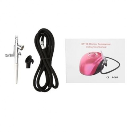 SPIRIT AIR BT19B MULTIFUNCTION AIR COMPRESSOR SPRAY ART PAINT KIT (ROSE MADDER)