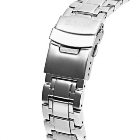 CURREN 8020 MEN QUARTZ WATCH DECORATIVE SUB-DIAL LUMINOUS 3ATM WRISTWATCH (SILVER AND WHIT