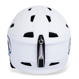 BENICE SKIING HELMET WITH INNER ADJUSTABLE BUCKLE LINER CUSHION LAYER (WHITE)