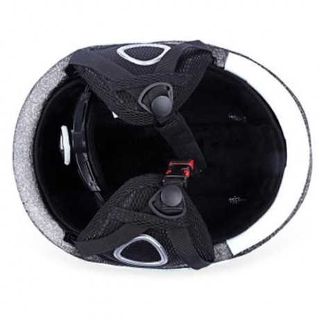 BENICE SKIING HELMET WITH INNER ADJUSTABLE BUCKLE LINER CUSHION LAYER (WHITE)