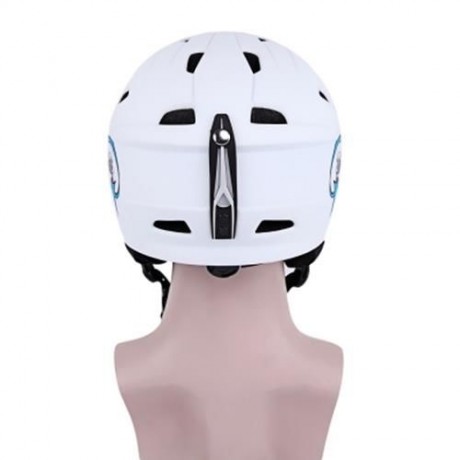 BENICE SKIING HELMET WITH INNER ADJUSTABLE BUCKLE LINER CUSHION LAYER (WHITE)