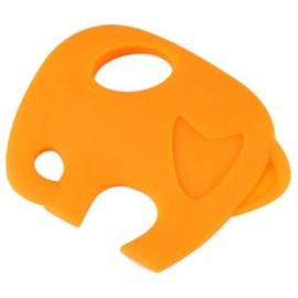 SWEET BABY CHILD CARTOON ANIMAL ELEPHANT SHAPE FOOD GRADE SILICONE BPA FREE TEETHER (ORANG
