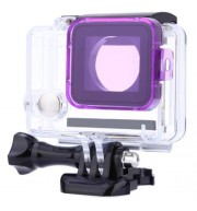 WATERPROOF DIVING HOUSING LENS FILTER CASE (PURPLE)