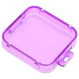 WATERPROOF DIVING HOUSING LENS FILTER CASE (PURPLE)