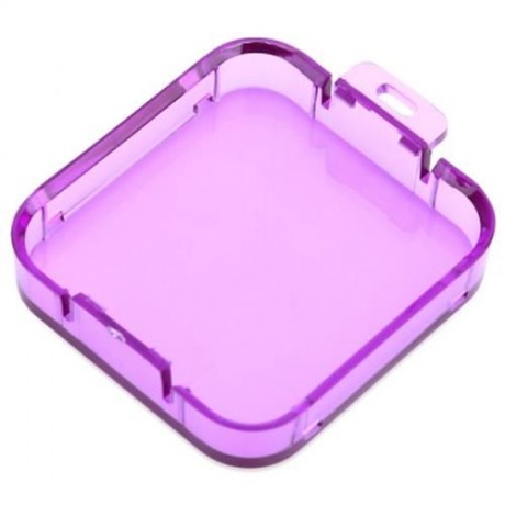 WATERPROOF DIVING HOUSING LENS FILTER CASE (PURPLE)