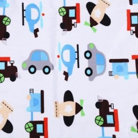 COMFORTABLE SOFT BABY CHILD CARTOON CAR PRINT DOUBLE LAYERS COVER HOLD BLANKET (BLUE)