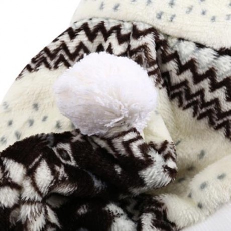 WARM CORAL FLEECE PET DOG CLOTHES COZY SNOWFLAKE PUPPY COAT (CARAMEL)