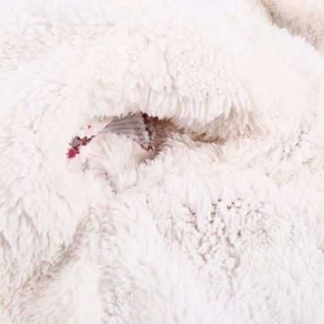 WARM CORAL FLEECE PET DOG CLOTHES COZY SNOWFLAKE PUPPY COAT (CLARET)