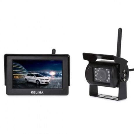 KELIMA 088 WIRELESS CAR 18 IR LEDS REARVIEW CAMERA   4.3 INCH SCREEN DISPLAY