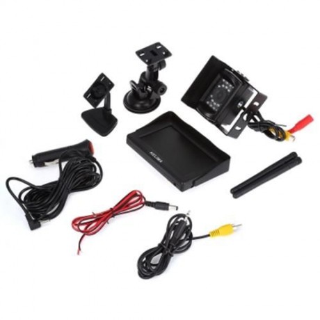 KELIMA 088 WIRELESS CAR 18 IR LEDS REARVIEW CAMERA   4.3 INCH SCREEN DISPLAY