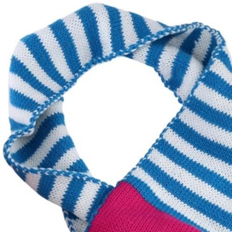 2PCS CUTE BABY CHILD ROBOT SHAPE STAR SMILE FACE HAT STRIPED SCARF (ROSE MADDER)