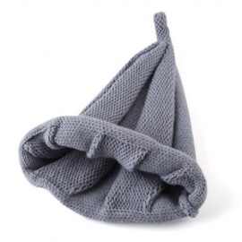 TRENDY TWISTED CHILD UNISEX WOOL KNITTING POINTED HAT (GRAY)