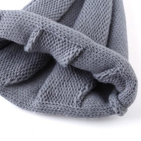 TRENDY TWISTED CHILD UNISEX WOOL KNITTING POINTED HAT (GRAY)