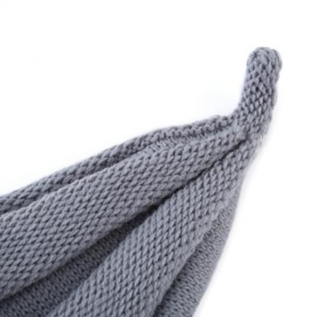 TRENDY TWISTED CHILD UNISEX WOOL KNITTING POINTED HAT (GRAY)