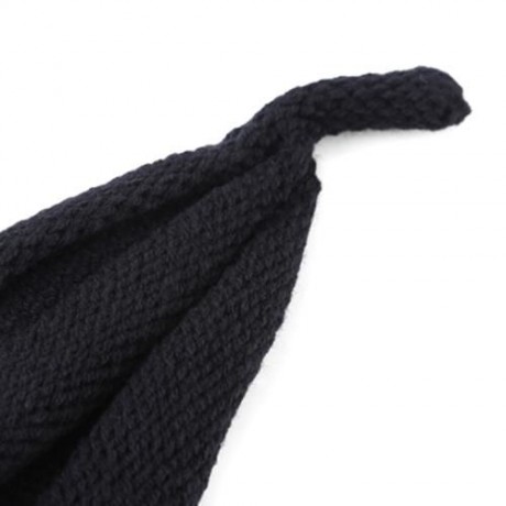 TRENDY TWISTED CHILD UNISEX WOOL KNITTING POINTED HAT (BLACK)