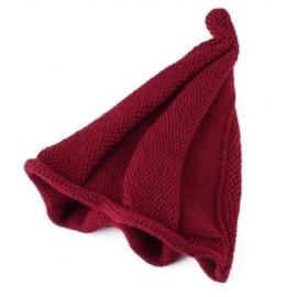 TRENDY TWISTED CHILD UNISEX WOOL KNITTING POINTED HAT (WINE RED)