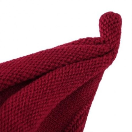 TRENDY TWISTED CHILD UNISEX WOOL KNITTING POINTED HAT (WINE RED)