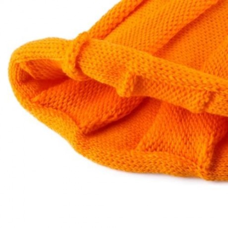 TRENDY TWISTED CHILD UNISEX WOOL KNITTING POINTED HAT (ORANGE)