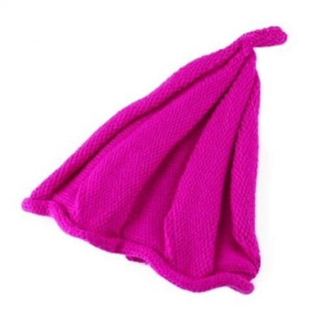 TRENDY TWISTED CHILD UNISEX WOOL KNITTING POINTED HAT (ROSE MADDER)