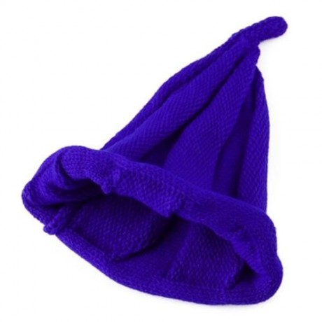 TRENDY TWISTED CHILD UNISEX WOOL KNITTING POINTED HAT (ROYAL)