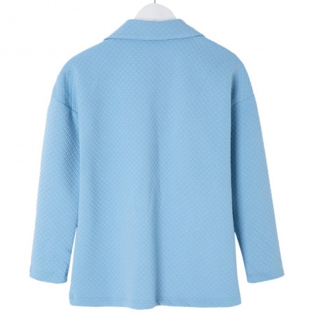 STYLISH LAPEL COLLAR LONG SLEEVE PURE COLOR WOMEN'S COAT