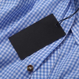 CASUAL GRID DESIGN COLOR BLOCK MALE LONG SLEEVE SHIRT (BLUE)