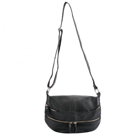 TRENDY PU LEATHER ZIPPER DESIGN SHOULDER BAG FOR LADIES