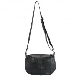TRENDY PU LEATHER ZIPPER DESIGN SHOULDER BAG FOR LADIES