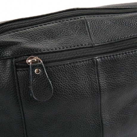 TRENDY PU LEATHER ZIPPER DESIGN SHOULDER BAG FOR LADIES